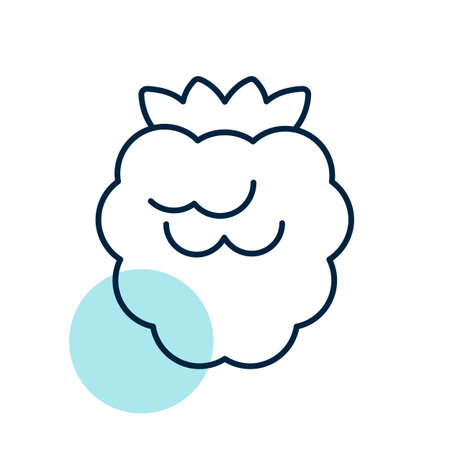Raspberry, blackberry vector icon. Graph symbol for food and drinks web site, apps design, mobile apps and print media, logo, UIのイラスト素材