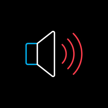 Max volume high vector on black background icon. Graph symbol for music and sound web site and apps design, logo, app, UIのイラスト素材
