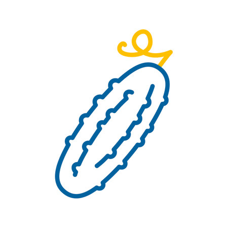 Cucumber isolated design vector icon. vegetable sign. Graph symbol for food and drinks web site, apps design, mobile apps and print media, logo, UIのイラスト素材