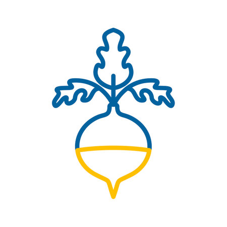 Rutabaga or swede turnip isolated design vector icon. vegetable sign. Graph symbol for food and drinks web site, apps design, mobile apps and print media, logo, UIのイラスト素材