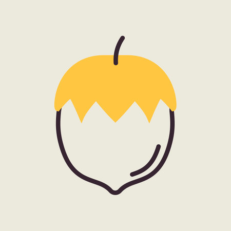 Hazelnut vector icon. Graph symbol for food and drinks web site, apps design, mobile apps and print media, logo, UIのイラスト素材