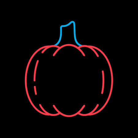 Pumpkin isolated vector on black background icon. vegetable sign. Graph symbol for food and drinks web site, apps design, mobile apps and print mediaのイラスト素材