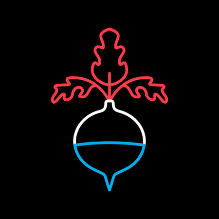 Rutabaga or swede turnip isolated design vector on black background icon. vegetable sign. Graph...