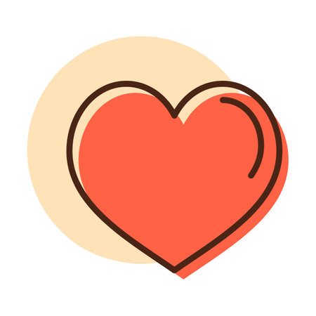 heart icon. Love symbol Valentine's Day. Vector illustration, romance elements. Sticker, patch, badge, card for marriage, weddingのイラスト素材