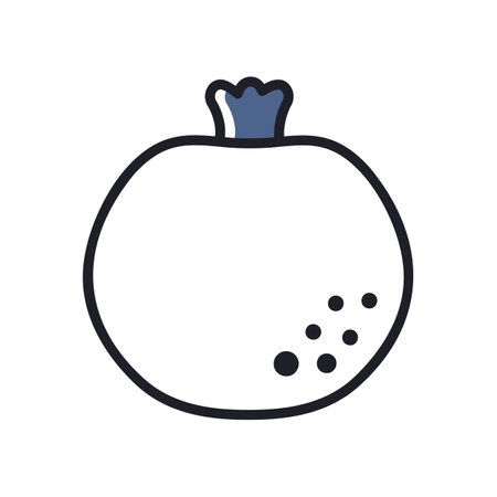 Garnet, Pomegranate vector icon. Graph symbol for food and drinks web site, apps design, mobile apps and print media, logo, UIのイラスト素材