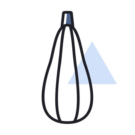 Zucchini isolated vector icon. Vegetable sign. Graph symbol for food and drinks web site, apps design, mobile apps and print media, logo, UIのイラスト素材