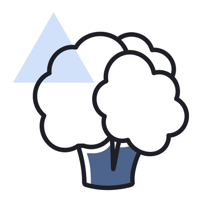 Cauliflower isolated vector icon. Vegetable sign. Graph symbol for food and drinks web site, apps design, mobile apps and print media, logo, UIのイラスト素材