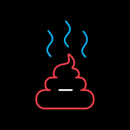 Pile of poo vector icon on black background. Pet animal sign. Graph symbol for pet and veterinary web site and apps design, logo, app, UIのイラスト素材