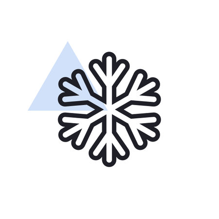 Snowflakes vector icon. Meteorology sign. Graph symbol for travel, tourism and weather web site and apps design, logo, app, UIのイラスト素材