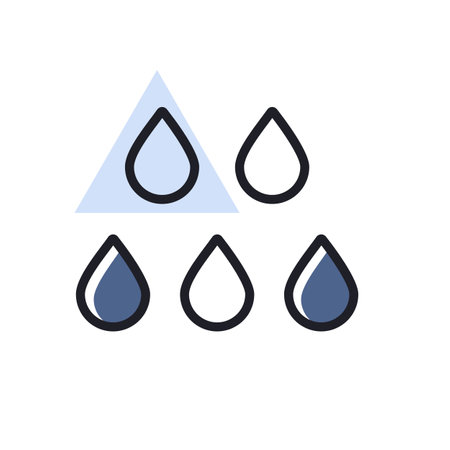 Drop water vector icon. Meteorology sign. Graph symbol for travel, tourism and weather web site and apps design, logo, app, UIのイラスト素材