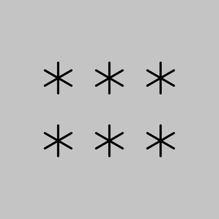 Snowflakes vector grayscale icon. Meteorology sign. Graph symbol for travel, tourism and weather web site and apps design, logo, app, UIのイラスト素材