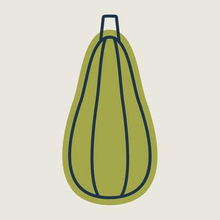 Zucchini isolated vector icon. Vegetable sign. Graph symbol for food and drinks web site, apps design, mobile apps and print media, logo, UIのイラスト素材