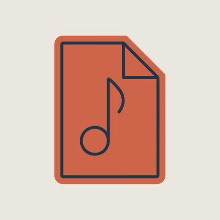Music file vector flat icon. Music sign. Graph symbol for music and sound web site and apps design, logo, app, UIのイラスト素材