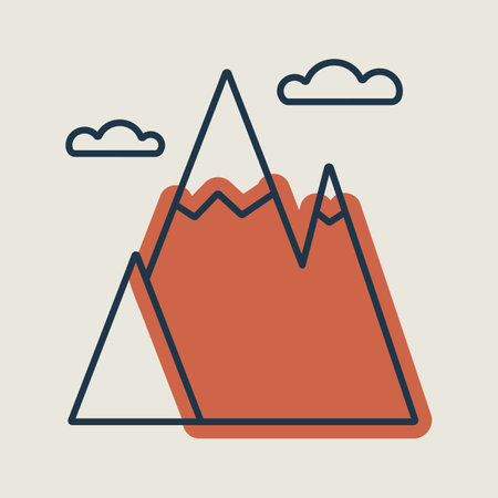 Mountains vector isolated icon. Nature sign. Graph symbol for travel and tourism web site and apps design, logo, app, UIのイラスト素材