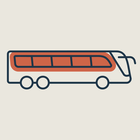 Travel bus vector isolated icon. Graph symbol for travel and tourism web site and apps design, logo, app, UIのイラスト素材