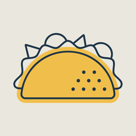 Taco vector icon. Fast food sign. Graph symbol for cooking web site and apps design, logo, app, UIのイラスト素材