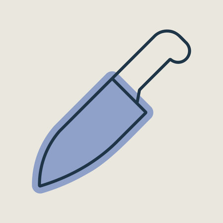 Chef kitchen knife. Cutlery. Kitchen utensils. Graph symbol for cooking web site design, logo, app, UIのイラスト素材