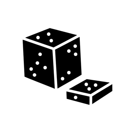 Feta cheese cubes vector glyph icon. Dairy product sign. Graph symbol for cooking web site and apps design, logo, app, UIのイラスト素材