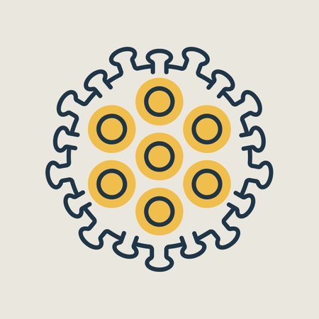 Coronavirus Bacteria 2019-nCoV vector icon. Medicine sign. Graph symbol for medical web site and apps design, logo, app, UIのイラスト素材