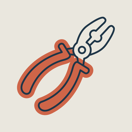 Pliers vector flat icon. Construction, repair and building. Graph symbol for your web site design, logo, app, UIのイラスト素材