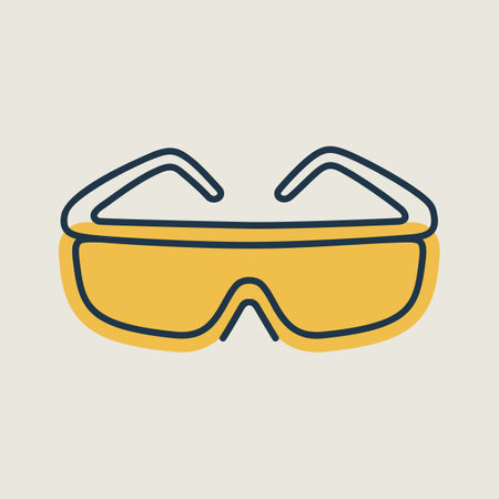 Safety goggles vector icon. Construction, repair and building. Graph symbol for your web site design, logo, app, UIのイラスト素材