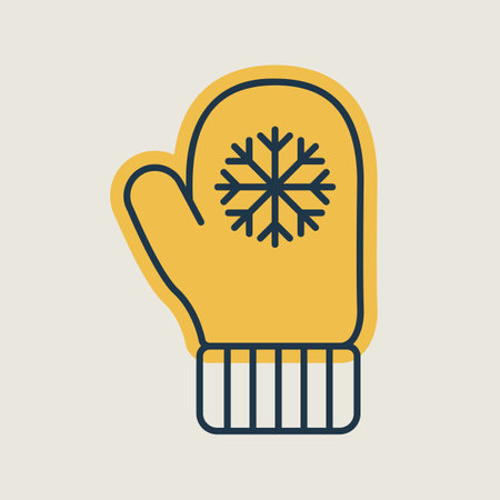 Snowflake gloves vector isolated icon. Winter sign. Graph symbol for travel and tourism web site and apps design, logo, app, UIのイラスト素材