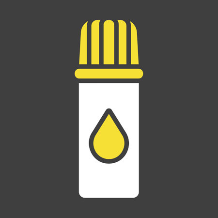 Whipped cream aerosol can vector on dark background icon. Dairy product sign. Graph symbol for cooking web site and apps design, logo, app, UIのイラスト素材