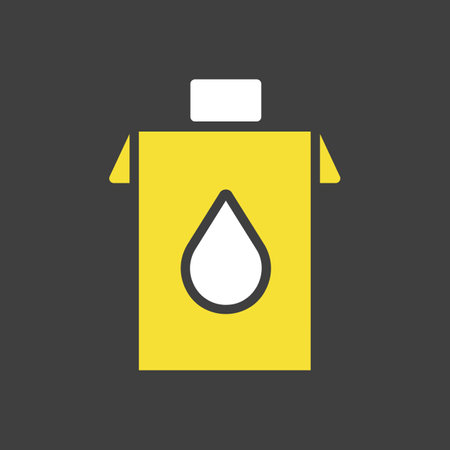 Milk box vector on dark background icon. Dairy product sign. Graph symbol for cooking web site and apps design, logo, app, UIのイラスト素材