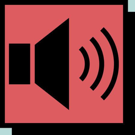 Max volume high vector neo-brutalism icon. Graph symbol for music and sound web site and apps design, logo, app, UIのイラスト素材