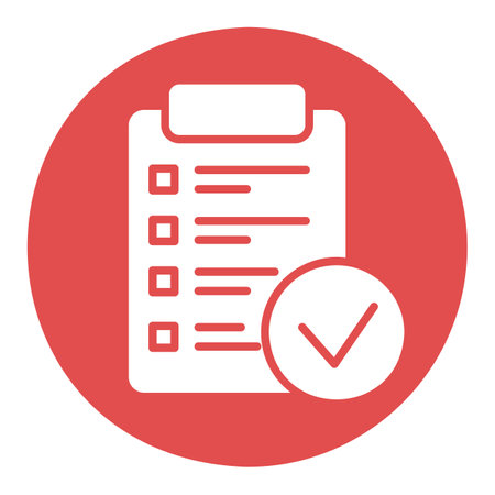 Month planning, to do list, time management with check mark vector solid icon. Graph symbol for fitness and weight loss web site and apps design, logo, app, UIのイラスト素材