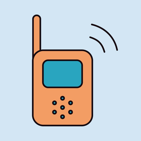 Baby radio monitor isolated vector icon. Graph symbol for children and newborn babies web site and apps design, logo, app, UIのイラスト素材