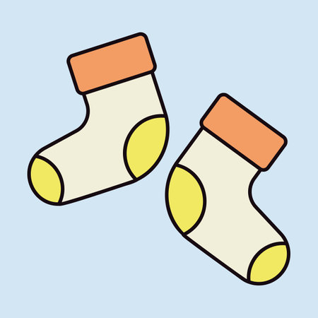 Baby socks bootees isolated vector icon. Graph symbol for children and newborn babies web site and apps design, logo, app, UIのイラスト素材