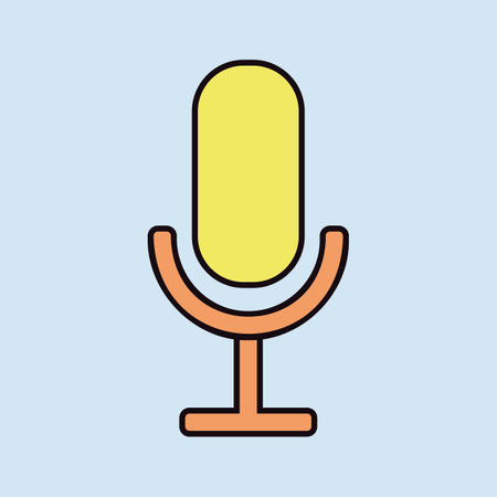 Record microphone mic vector icon. E-commerce sign. Graph symbol for your web site design, logo, app, UIのイラスト素材