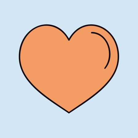 Heart icon. Love symbol Valentine Day. Vector illustration, romance elements. Sticker, patch, badge, card for marriage, weddingのイラスト素材