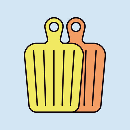 Cutting board vector color icon. Chopping Board symbol. Graph symbol for cooking web site design, logo, app, UIのイラスト素材