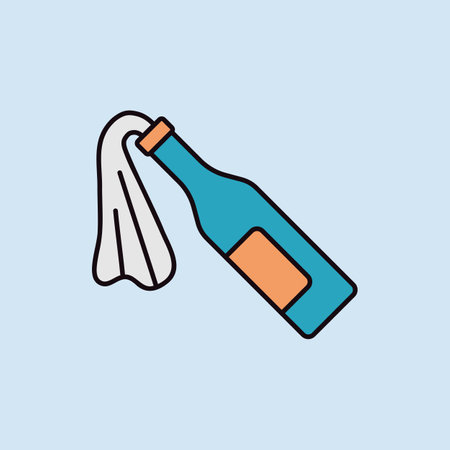Molotov cocktail flat vector isolated icon. Demonstration, protest, strike, revolution. Graph symbol for your web site design, logo, app, UIのイラスト素材