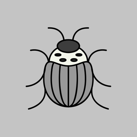 Colorado beetle icon. Agriculture sign. Graph symbol for your web site design, logo, app, UI. Vector illustration, EPS10.のイラスト素材