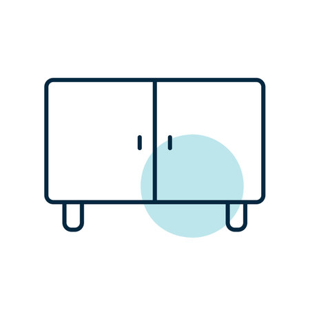 Nightstand vector icon. Graph symbol for furniture, web site and apps design, logo, app, UIのイラスト素材