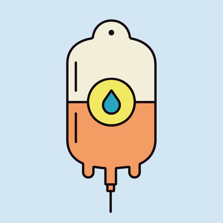 Blood Bag vector flat icon. Medicine and healthcare, medical support sign. Graph symbol for medical web site and apps design, logo, app, UIのイラスト素材