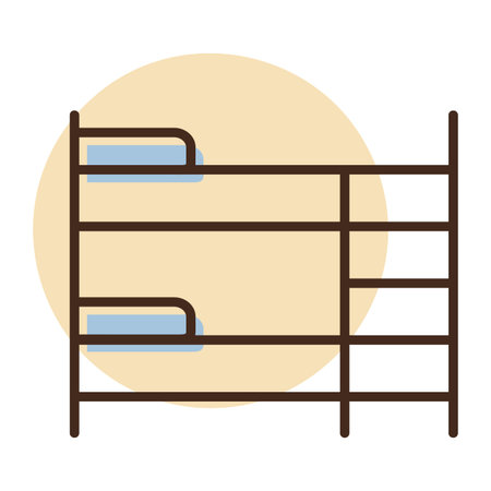 Bunk bed vector icon. Graph symbol for furniture, web site and apps design, logo, app, UI
