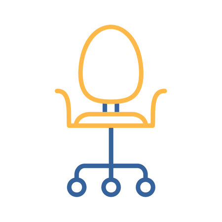 Adjustable rolling chair vector icon. Office chair sign.. Graph symbol for furniture, web site and apps design, logo, app, UIのイラスト素材
