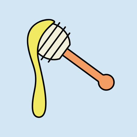 Honey dipper flat icon. Farm animal sign. Graph symbol for your web site design, logo, app, UI. Vector illustrationのイラスト素材