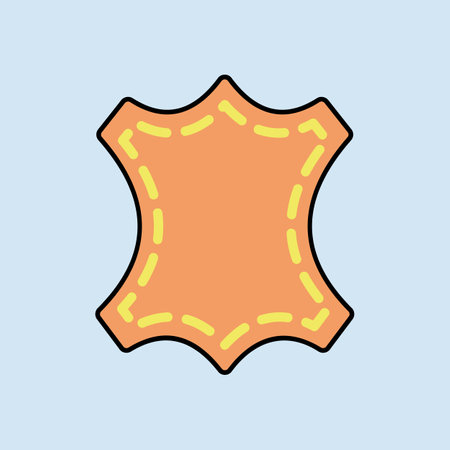 Leather flat icon. Farm animal sign. Graph symbol for your web site design, logo, app, UI. Vector illustrationのイラスト素材