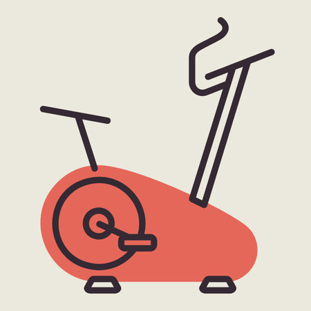 Exercise bike vector icon. Graph symbol for fitness and weight loss web site and apps design, logo, app, UIのイラスト素材
