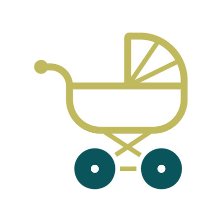 Stroller baby, carriage vector isolated icon. Graph symbol for children and newborn babies web site and apps design, logo, app, UIのイラスト素材