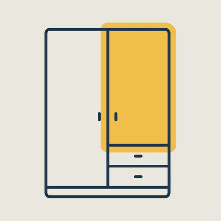 Cupboard vector icon. Graph symbol for furniture, web site and apps design, logo, app, UIのイラスト素材