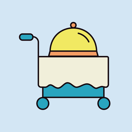 Hotel room service vector isolated icon. Graph symbol for travel and tourism web site and apps design, logo, app, UIのイラスト素材