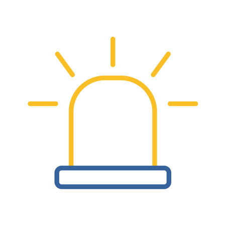 Siren vector icon. Alarm sign. Ambulance symbol. Special flashers of emergency dept department. Security sign. Graph symbol for your web site design, logo, app, UIのイラスト素材