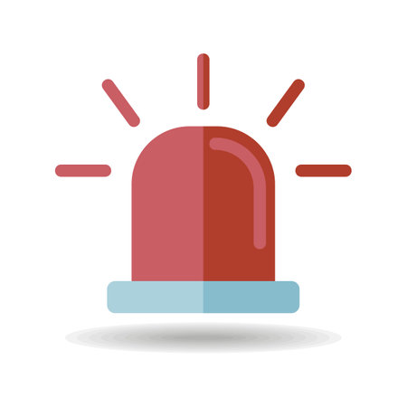 Siren vector icon. Alarm sign. Ambulance symbol. Special flashers of emergency dept department. Security sign. Graph symbol for your web site design, logo, app, UIのイラスト素材