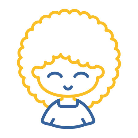 Avatar young sexy woman with african hairstyle vector icon. Avatar character portrait signs. Graph symbol for your web site design, logo, app, UIのイラスト素材